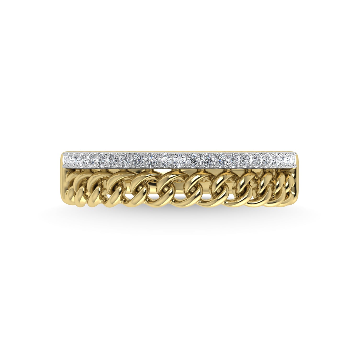 14K Yellow Gold Diamond 1/8 Ct.Tw. Fashion Ring