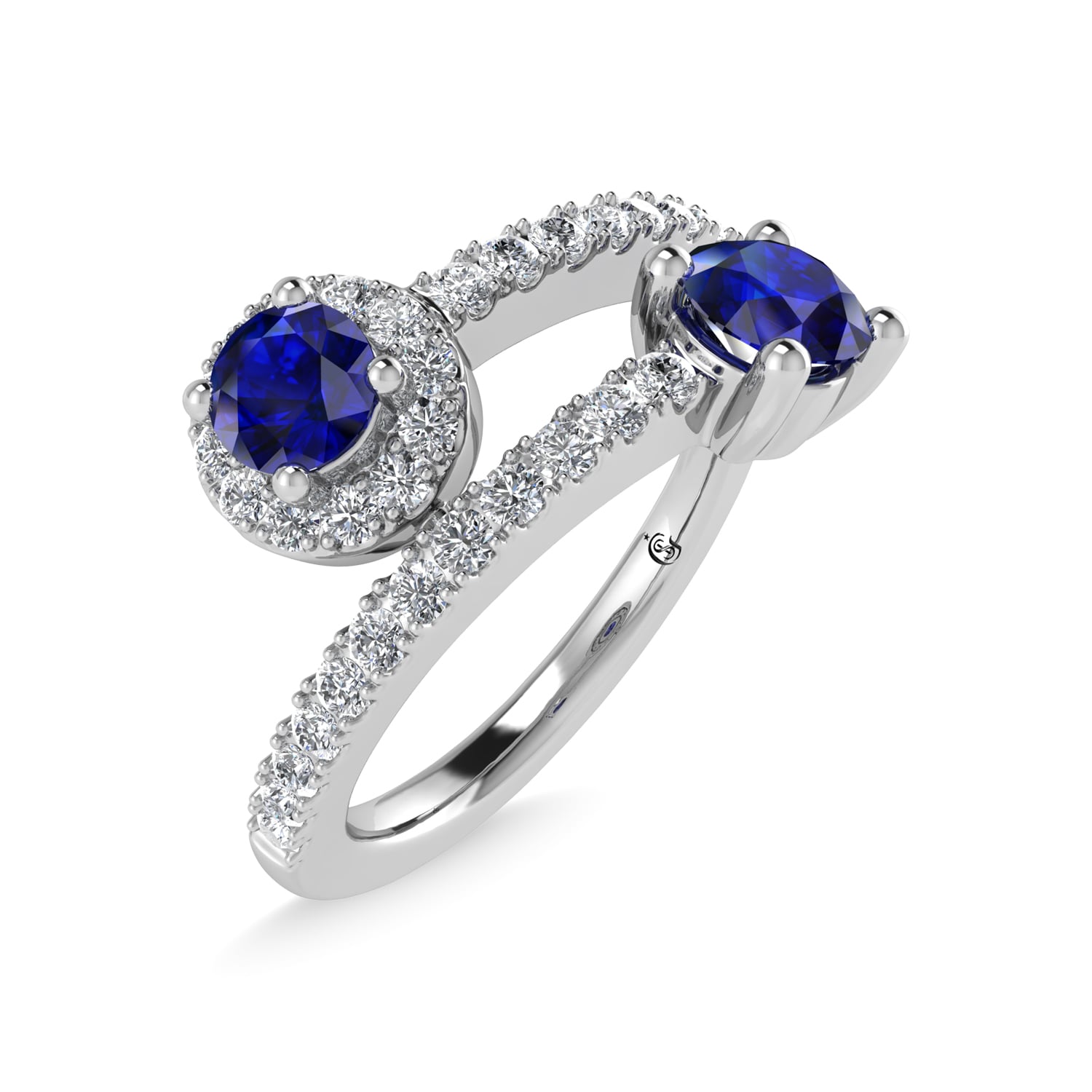 14K White Gold Diamond 7/8 Ct.Tw. Fashion Ring