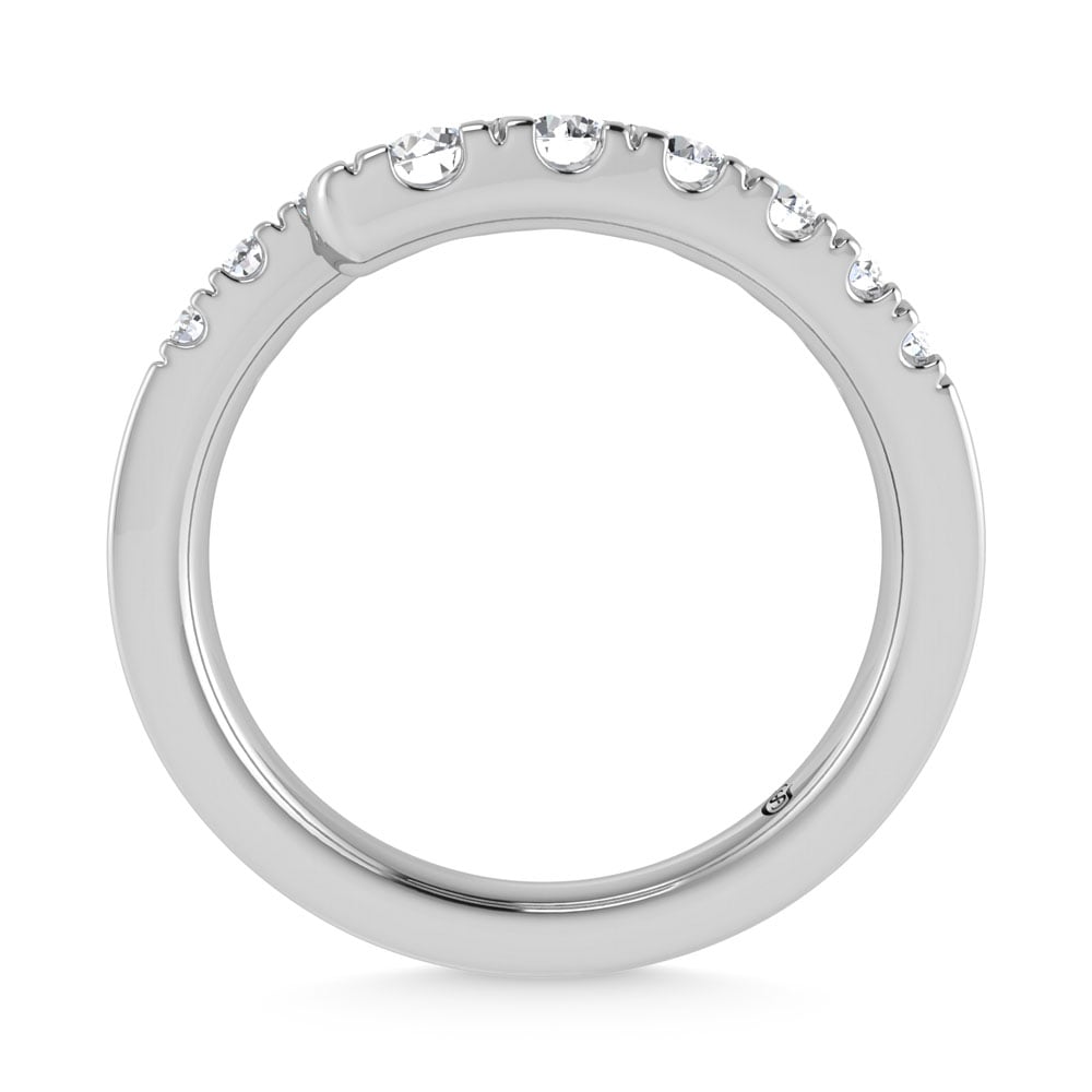 14K White Gold 7/8 Ct.Tw. Cross Over Band