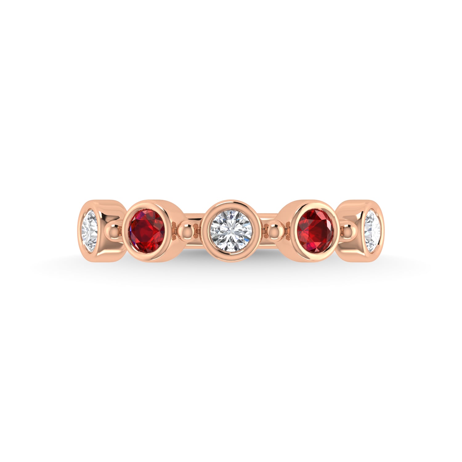 14K Rose Gold Diamond 5/8 Ct.Tw. Stackable Band