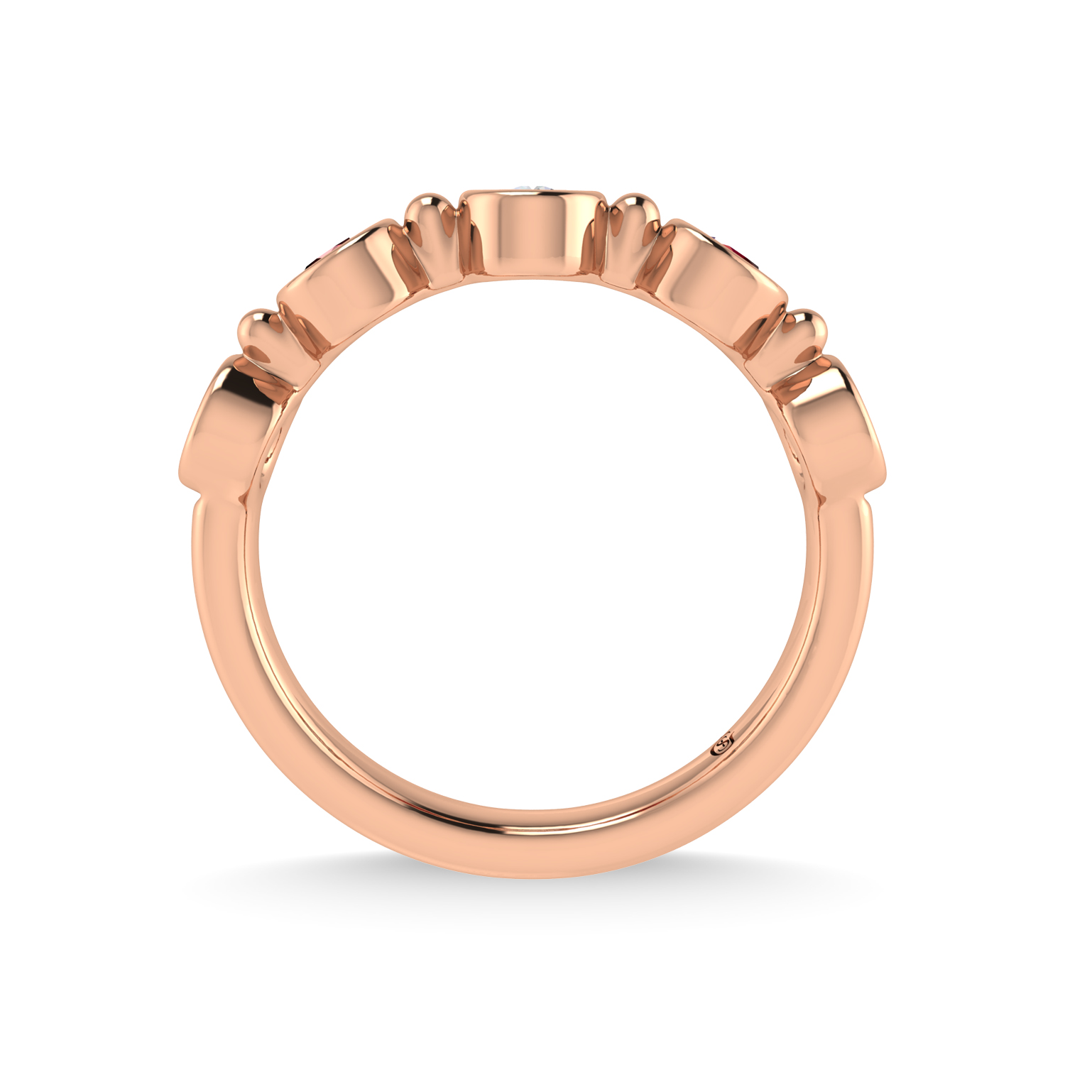 14K Rose Gold Diamond 5/8 Ct.Tw. Stackable Band