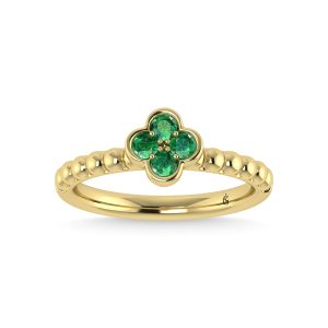 14K Yellow Gold 1/5 Ct.Tw. Diamond and Ruby Fashion Ring