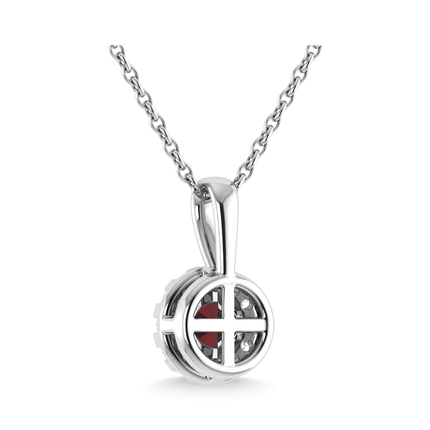 14K White Gold Ruby and Diamond 1/3 Ct.Tw. Fashion Pendant