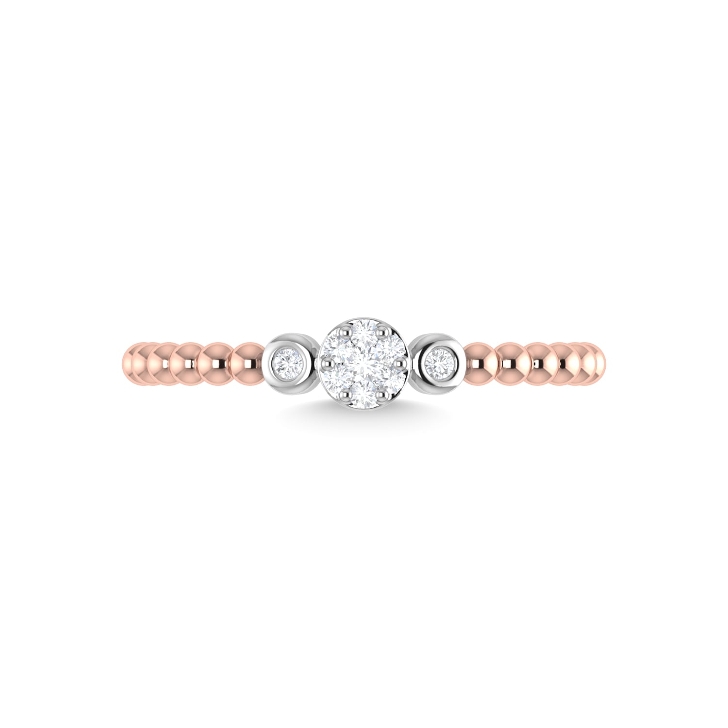 10K Rose Gold Diamond 1/10 Ct.Tw. Fashion Ring