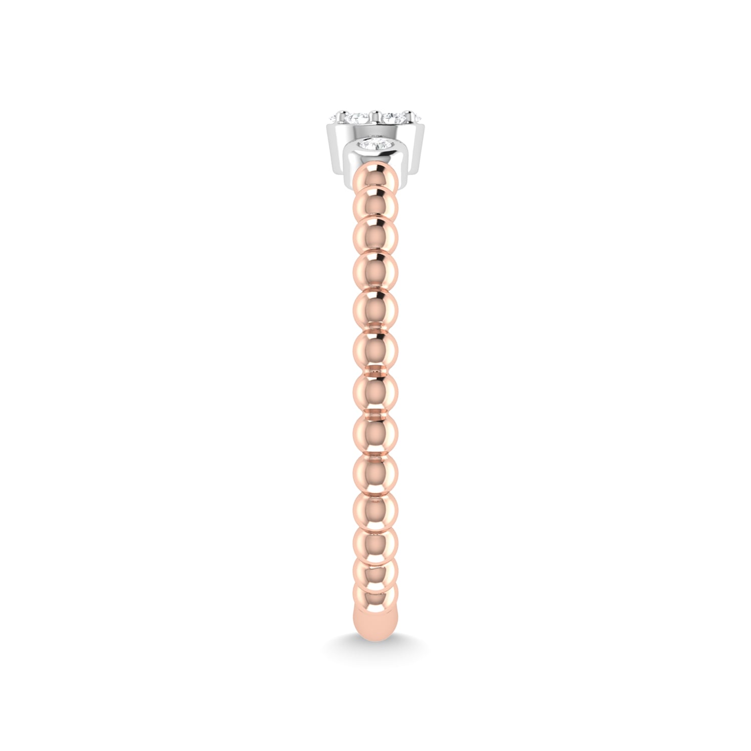 10K Rose Gold Diamond 1/10 Ct.Tw. Fashion Ring