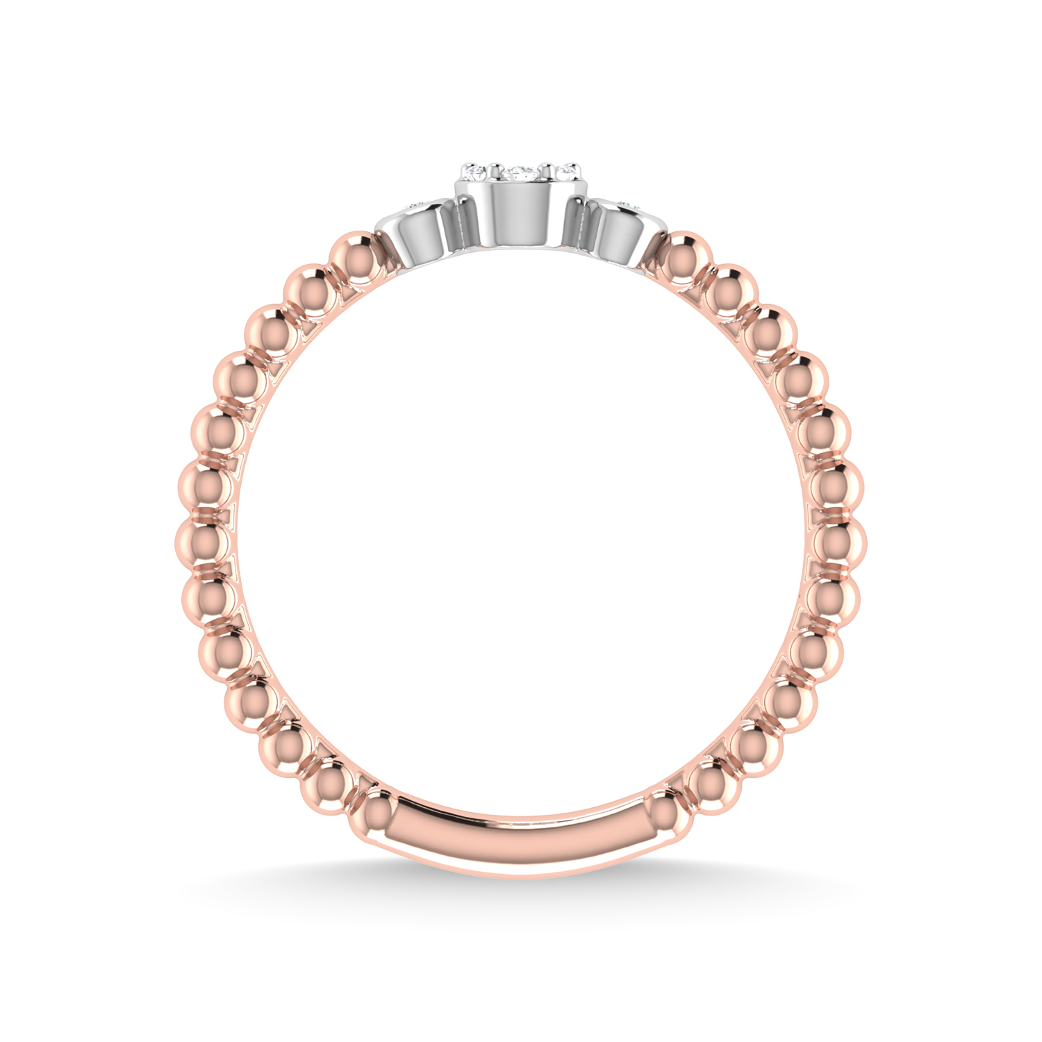 10K Rose Gold Diamond 1/10 Ct.Tw. Fashion Ring