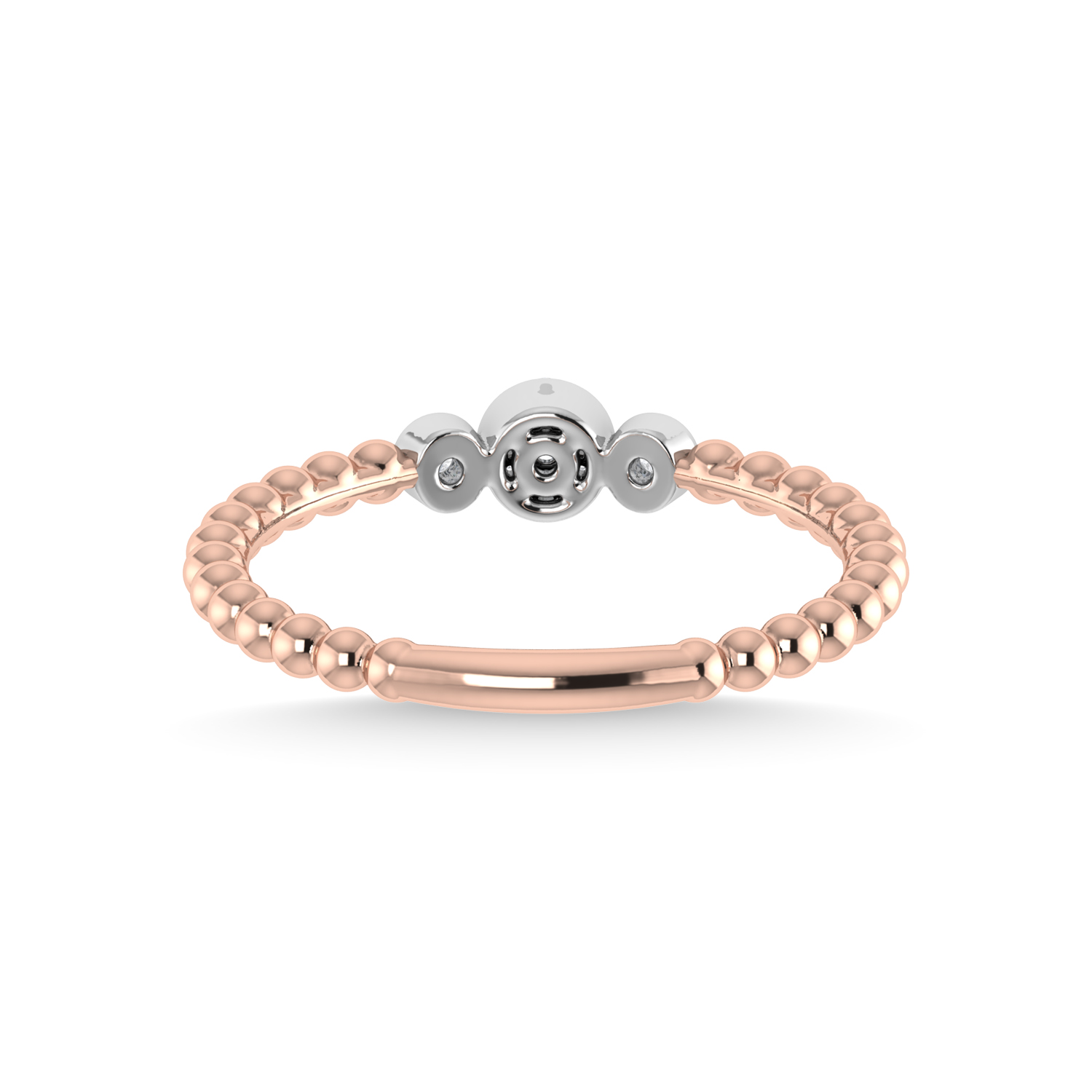 10K Rose Gold Diamond 1/10 Ct.Tw. Fashion Ring