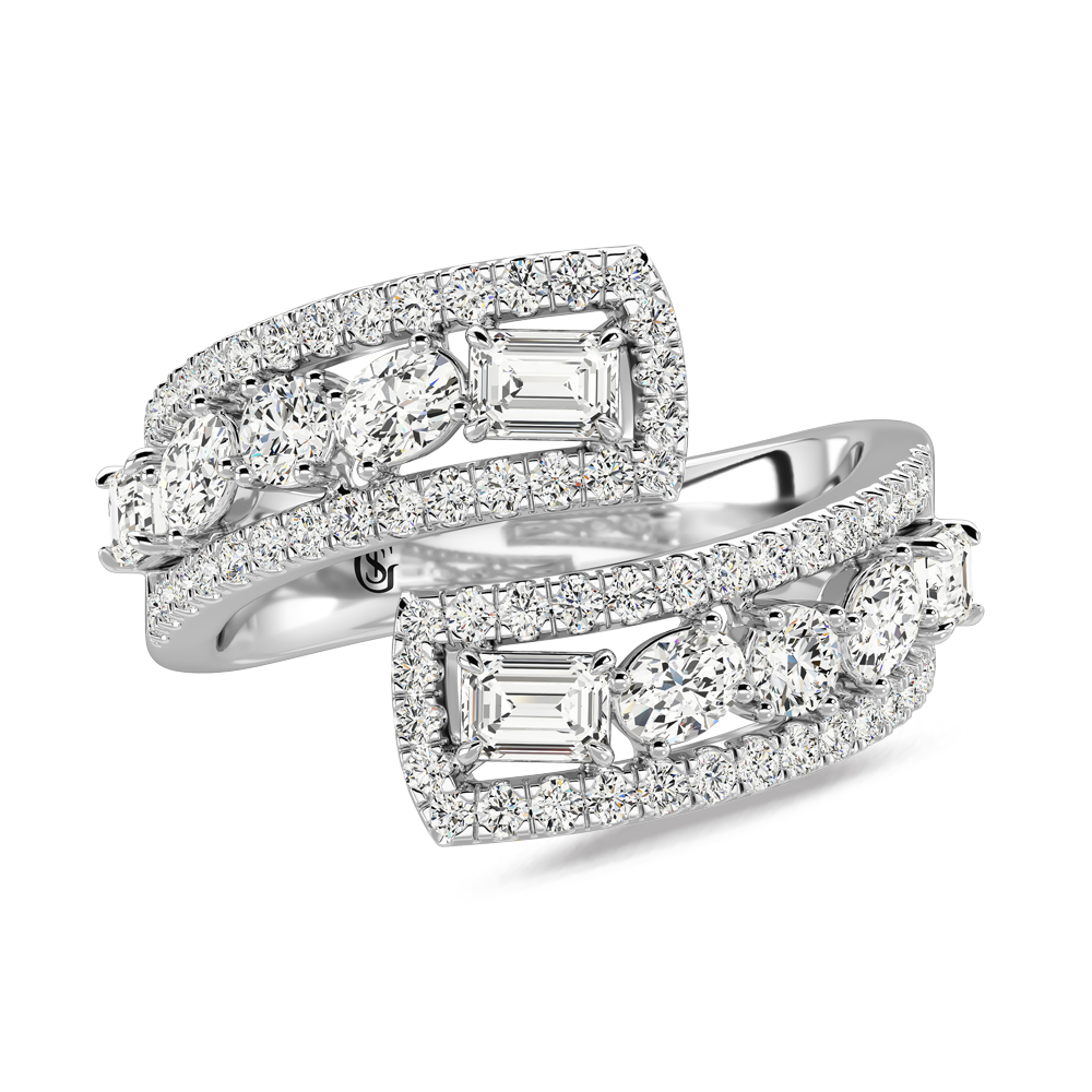 14K White Gold Diamond 1 1/2 Ct.Tw Fashion Ring