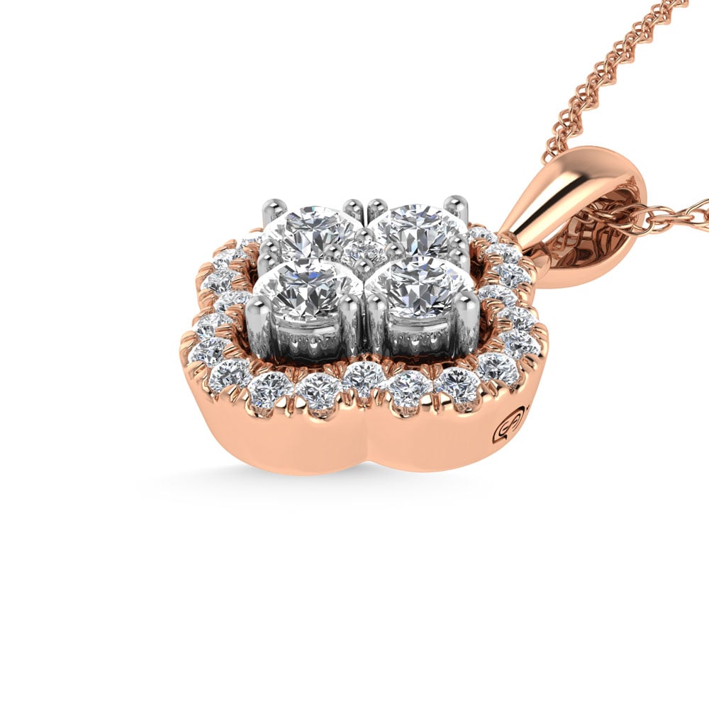 14K Rose Gold 1/2 Ct.Tw. Diamond Fashion Pendant