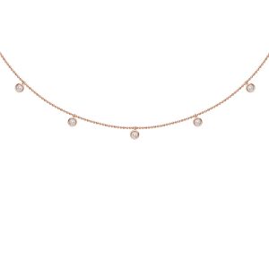 14K Rose Gold Diamond 1/2 Ct.Tw Fashion Necklace