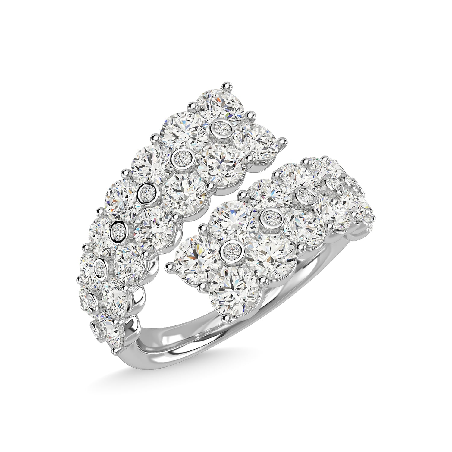 14K White Gold Diamond 3 1/2 Ct.Tw. Fashion Ring