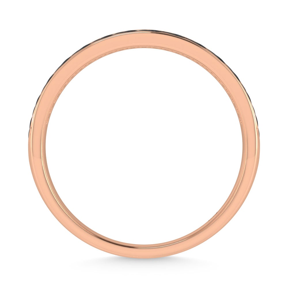 14K Rose Gold Diamond 1/3 Ct.Tw. Black Rhodium Band