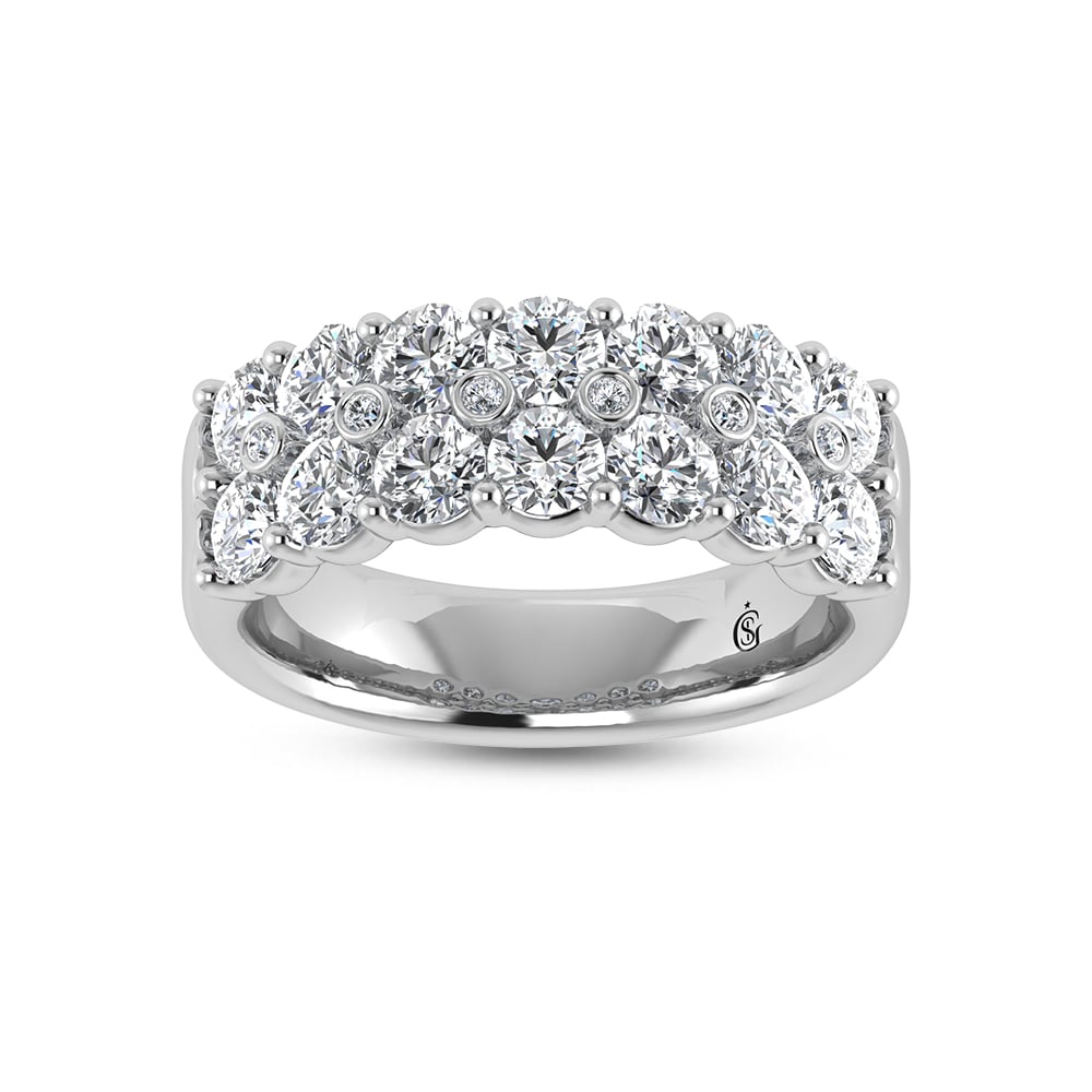14K White Gold Diamond 1 3/8 Ct.Tw. Fashion Ring