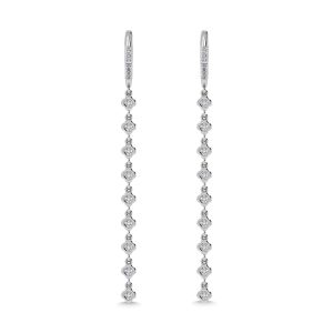 14K White Gold Diamond 5/8 Ct.Tw. Dangle Earrings