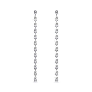 14K White Gold Diamond 3/4 Ct.Tw. Dangle Earrings