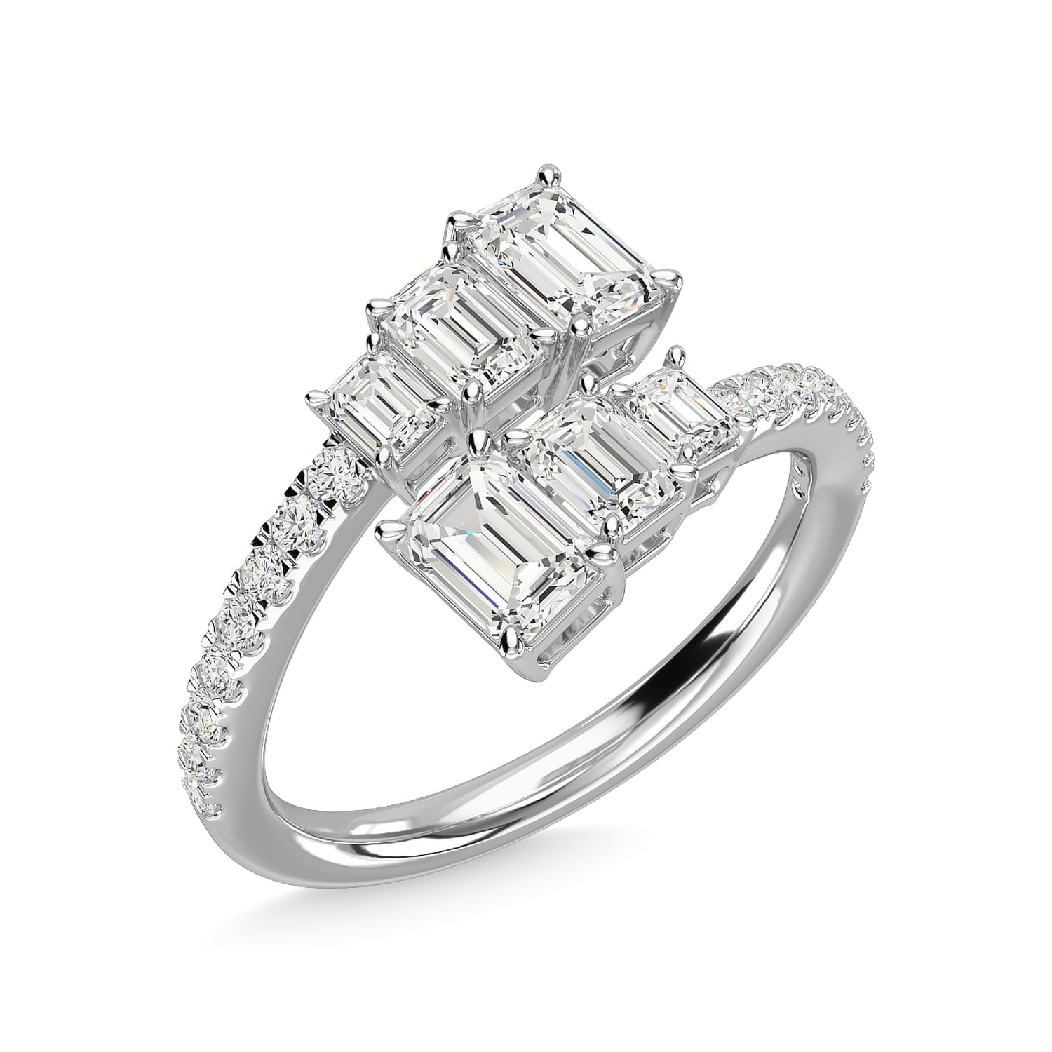 14K White Gold Diamond 1 7/8 Ct.Tw. Fashion Ring
