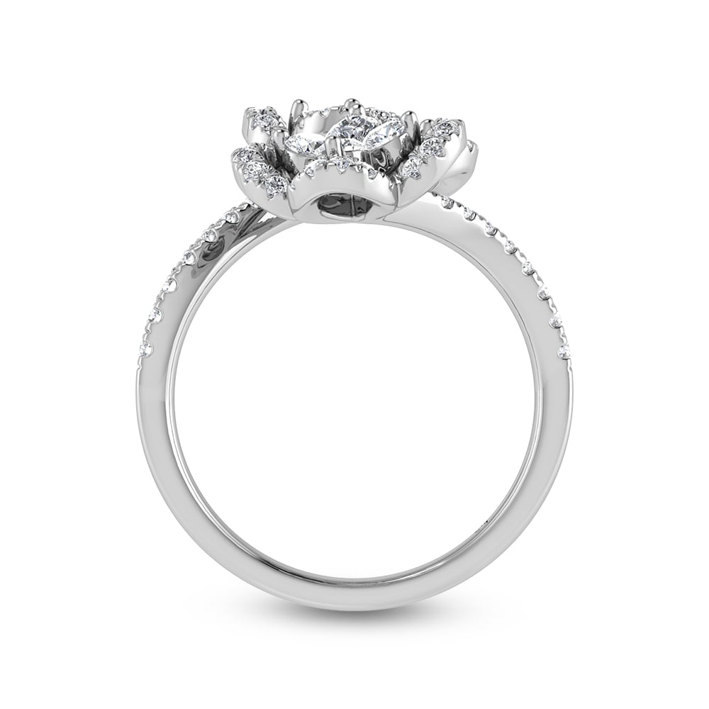 14K White Gold Diamond 1 Ct.Tw. Fashion Ring