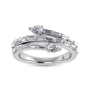 14K White Gold Diamond 7/8 Ct.Tw. Fashion Ring