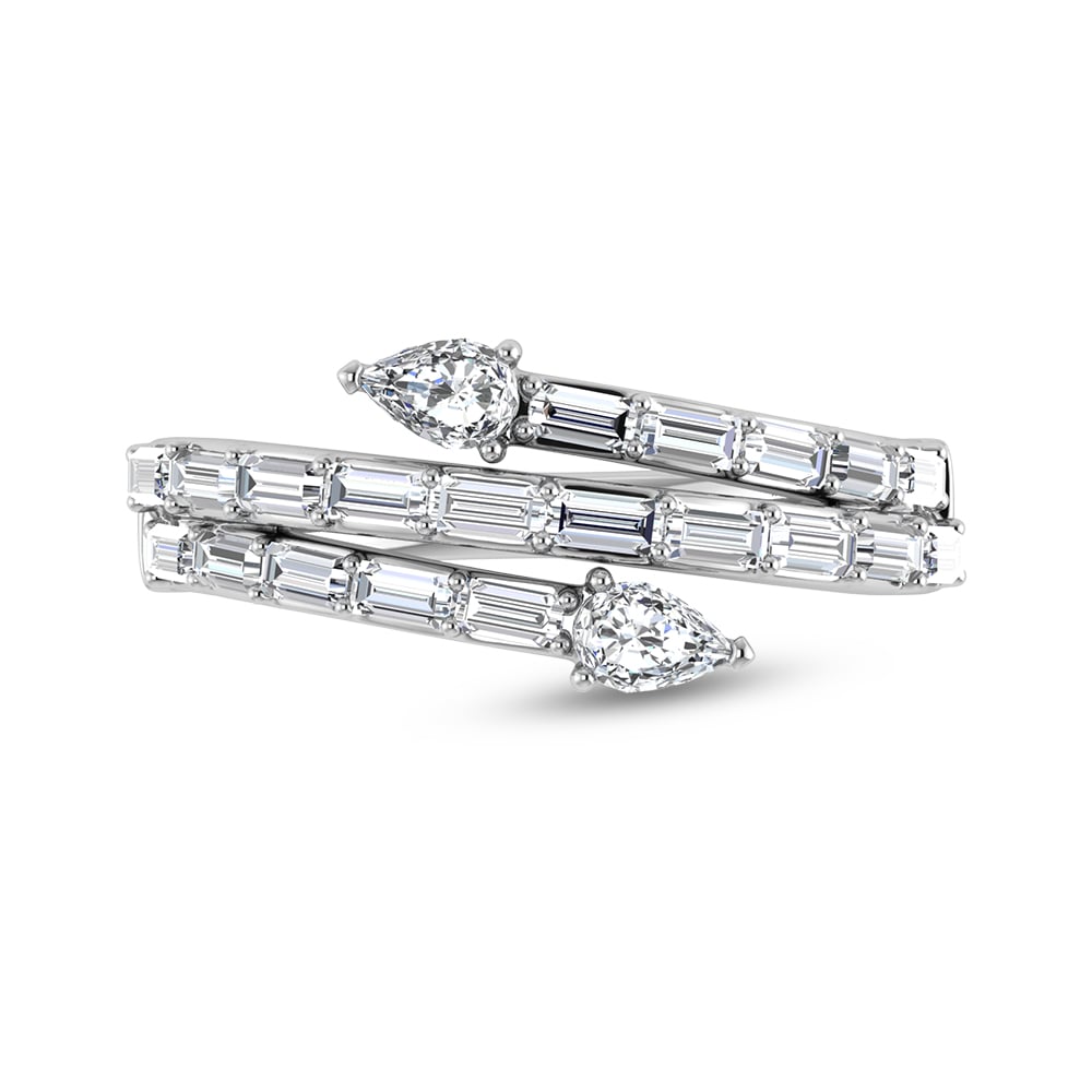 14K White Gold Diamond 7/8 Ct.Tw. Fashion Ring