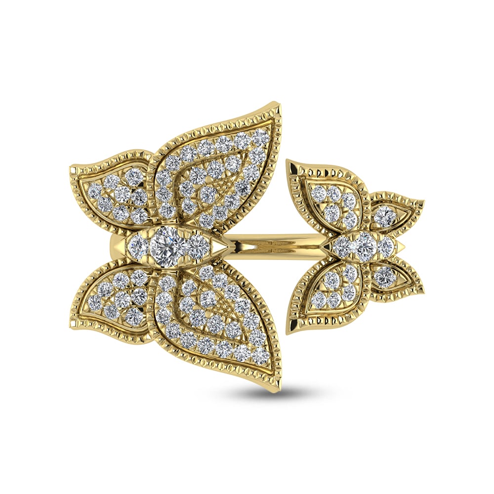 14K Yellow Gold Diamond 5/8 Ct.Tw. Fashion Ring