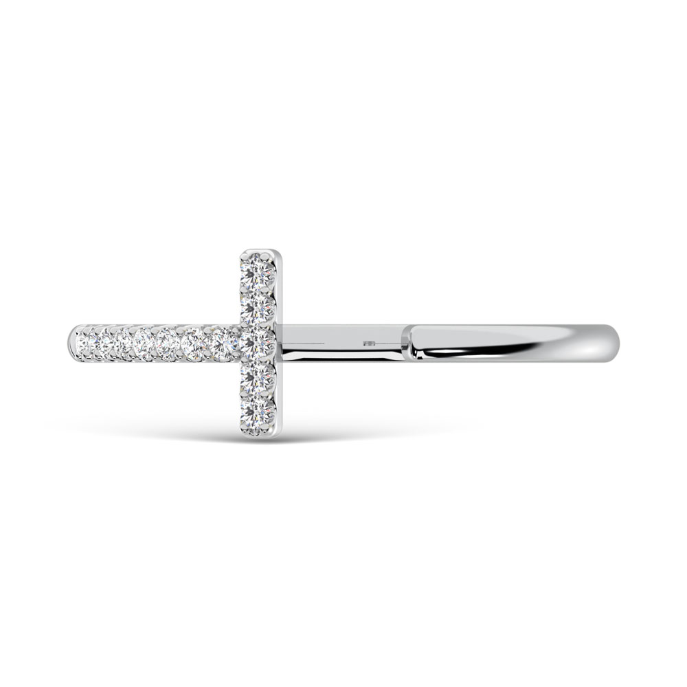 14K White Gold Diamond 1/10 Ct.Tw. Fashion Ring