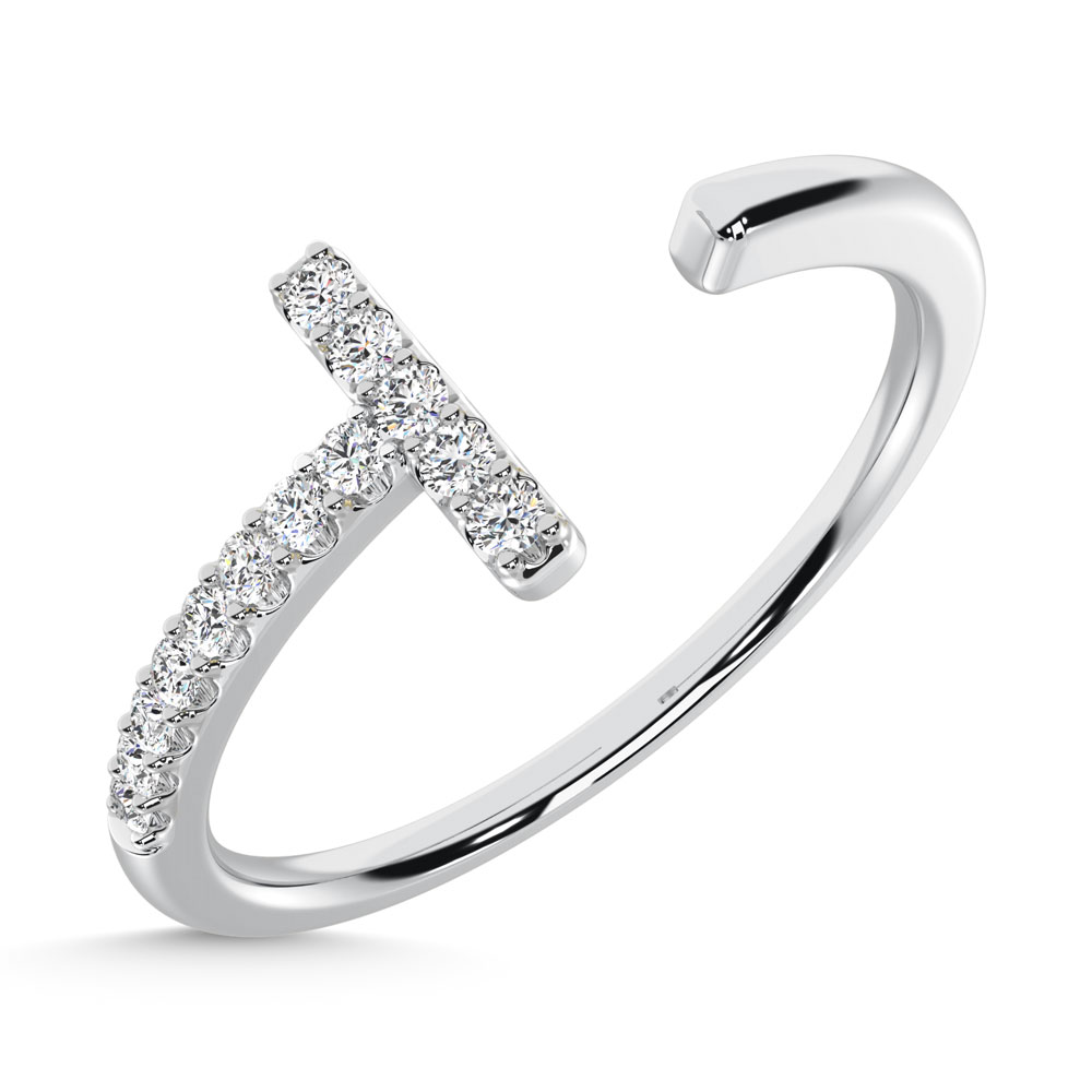 14K White Gold Diamond 1/10 Ct.Tw. Fashion Ring