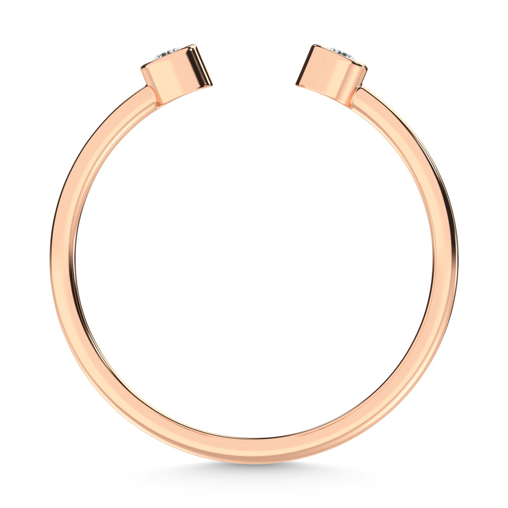 14K Rose Gold Diamond 1/10 Ct.Tw. Fashion Ring