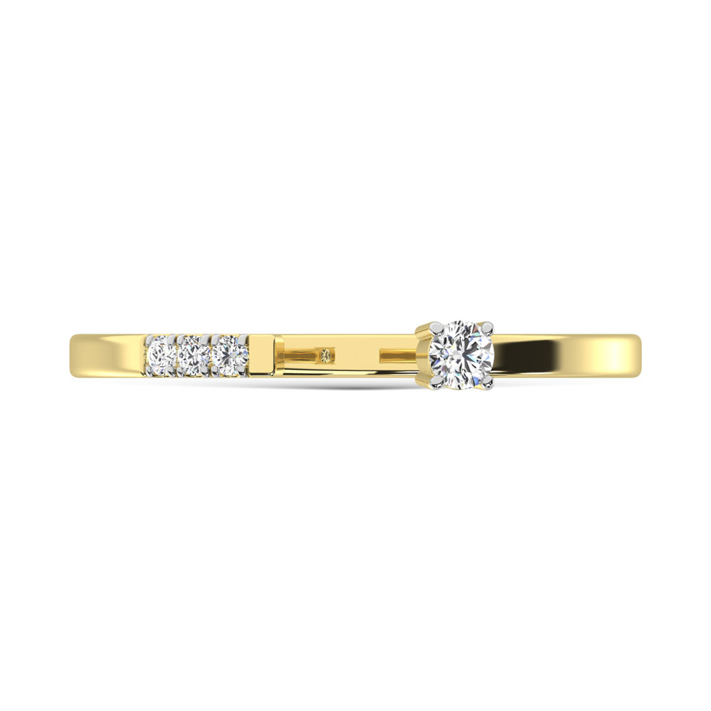 14K Yellow Gold Diamond 1/20 Ct.Tw. Fashion Ring