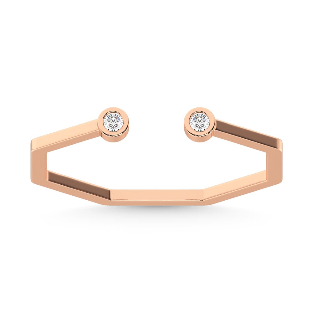 14K Rose Gold Diamond 1/20 Ct.Tw. Fashion Ring