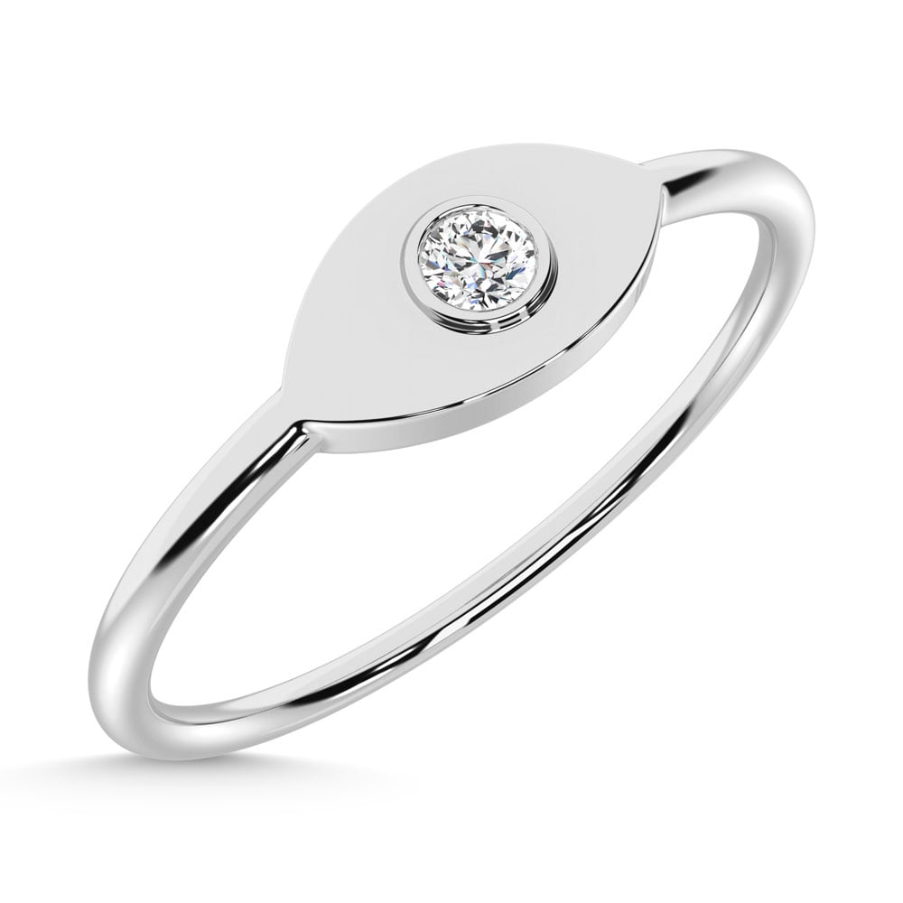 14K White Gold Diamond 1/50 Ct.Tw. Fashion Ring