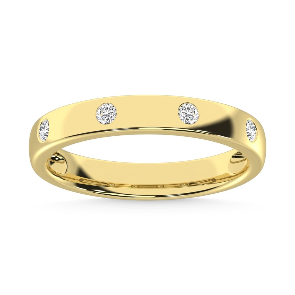 14K Yellow Gold Lab Grown Diamond 1/6 Ct.Tw. Annivesary Band
