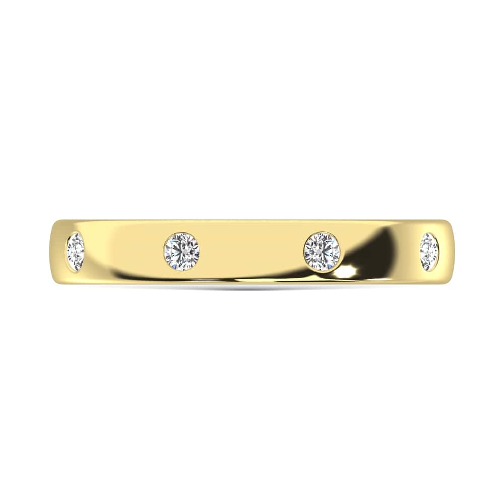 14K Yellow Gold Lab Grown Diamond 1/6 Ct.Tw. Annivesary Band