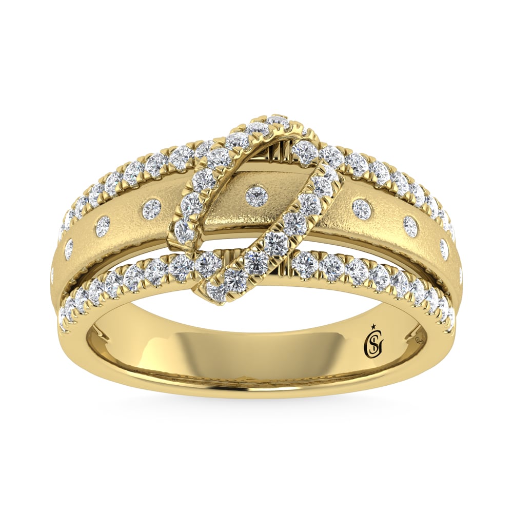 14K Two Tone 1/4 Ct.Tw. Diamond Mens Fashion Ring