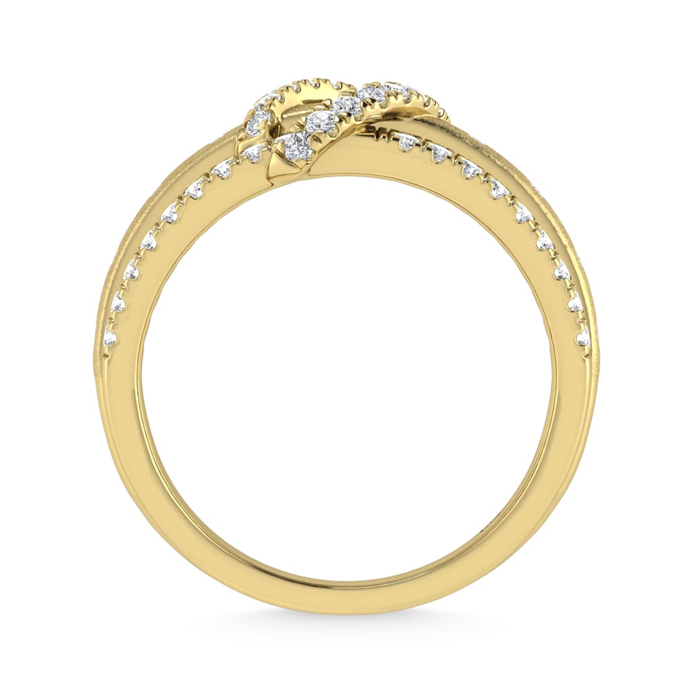 14K Two Tone 1/4 Ct.Tw. Diamond Mens Fashion Ring