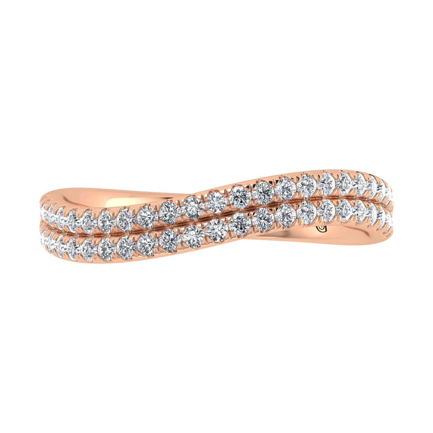 14K Rose Gold Lab Grown Diamond 3/8 Ct.Tw. Fashion Band