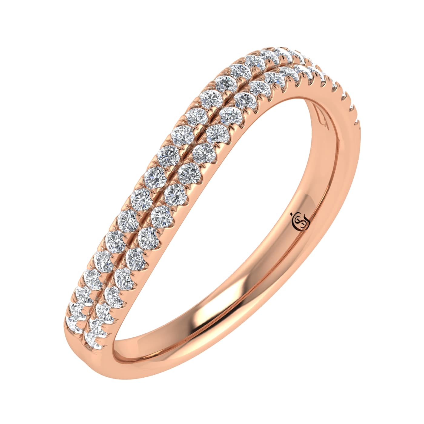 14K Rose Gold Lab Grown Diamond 3/8 Ct.Tw. Fashion Band