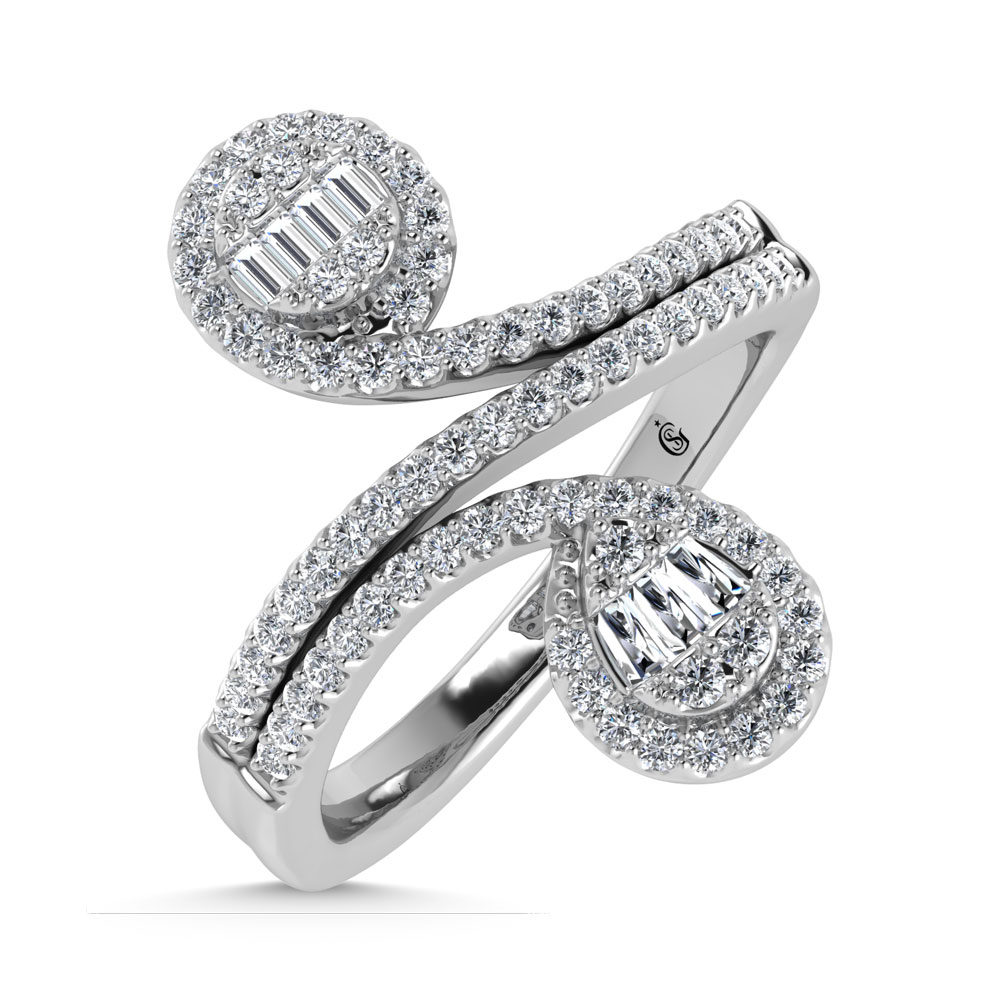 14K White Gold 1/2 Ct.Tw. Diamond Fashion Ring