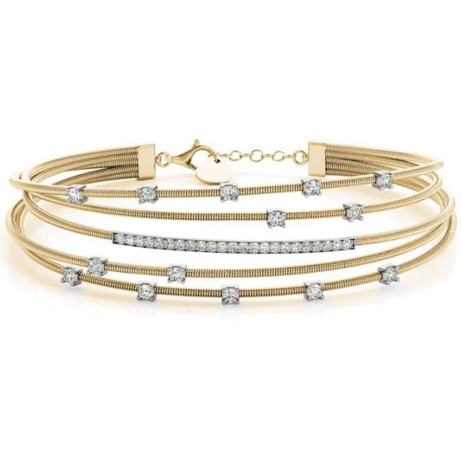Yellow Gold Bangle Italian Made