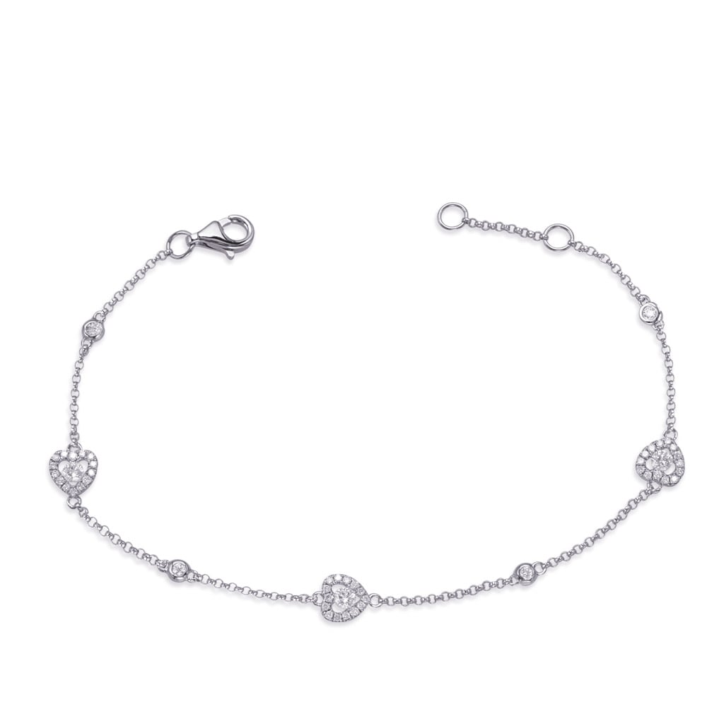 White Gold Diamond By The Yard Bracelet