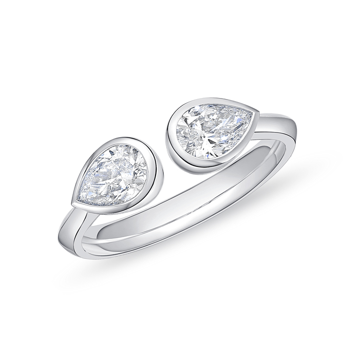 Two Stones Bridal Ring, Ctr 0.50-0.59, Mdl 08