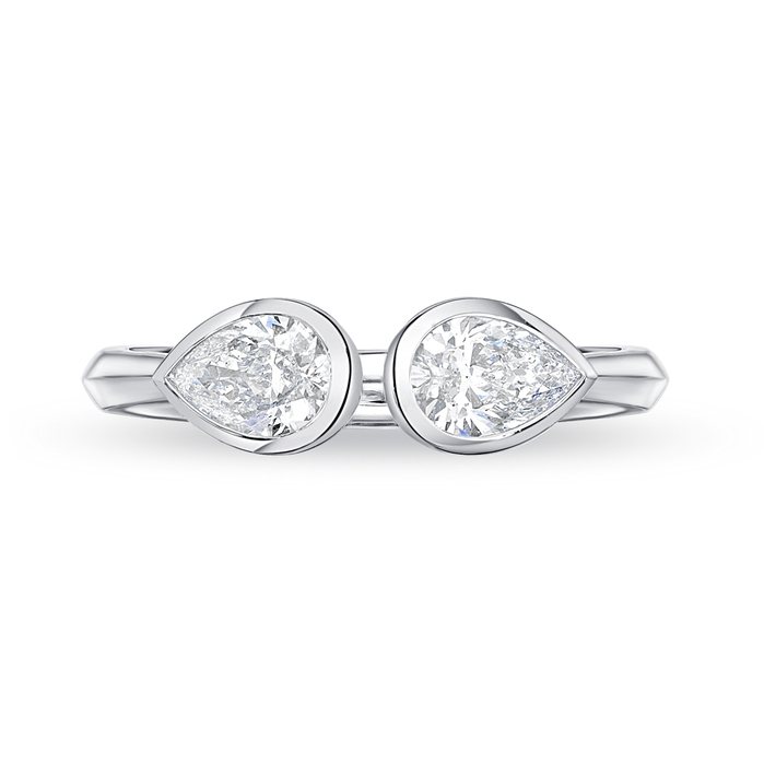 Two Stones Bridal Ring, Ctr 0.50-0.59, Mdl 08
