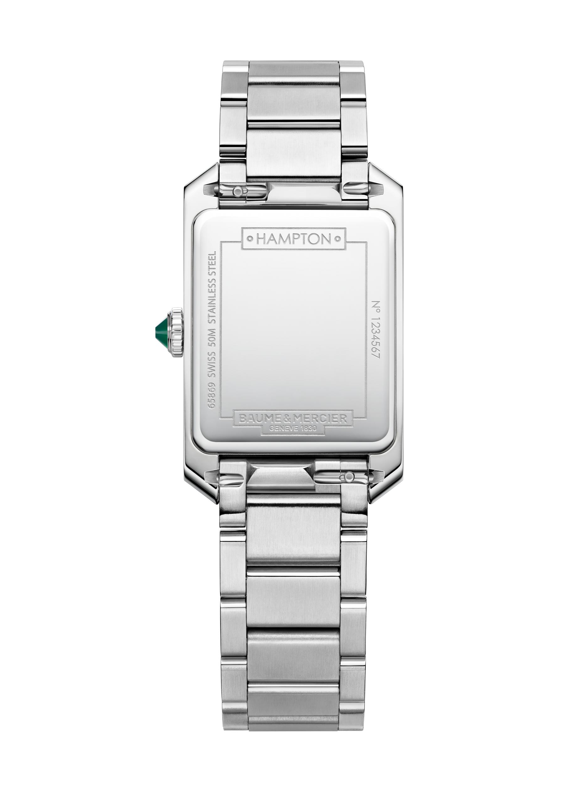 Baume et Mercier - Hampton 10631QUARTZ WATCH, DIAMOND-SET - 35 X 22 MM