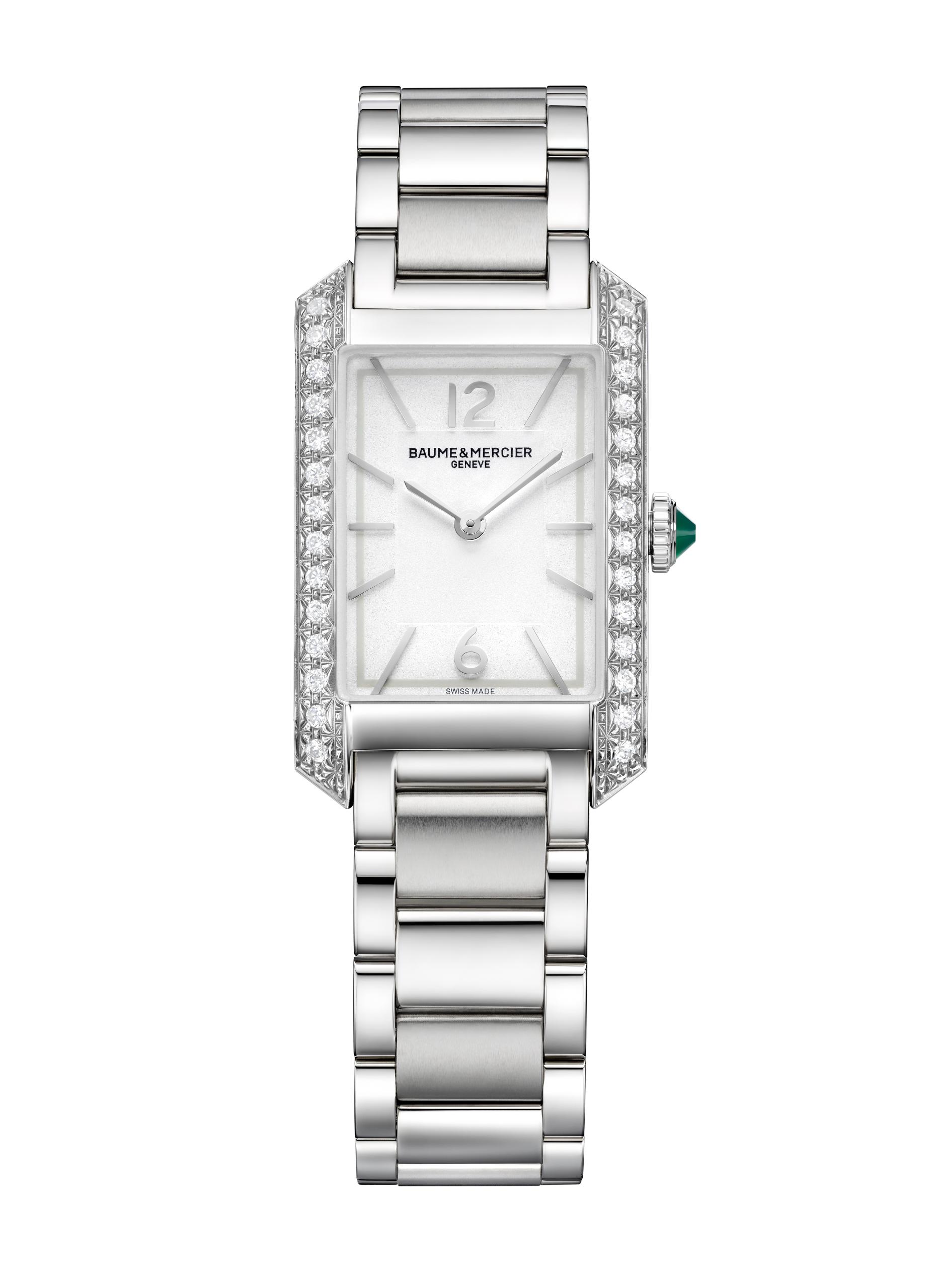 Baume et Mercier - Hampton 10631QUARTZ WATCH, DIAMOND-SET - 35 X 22 MM
