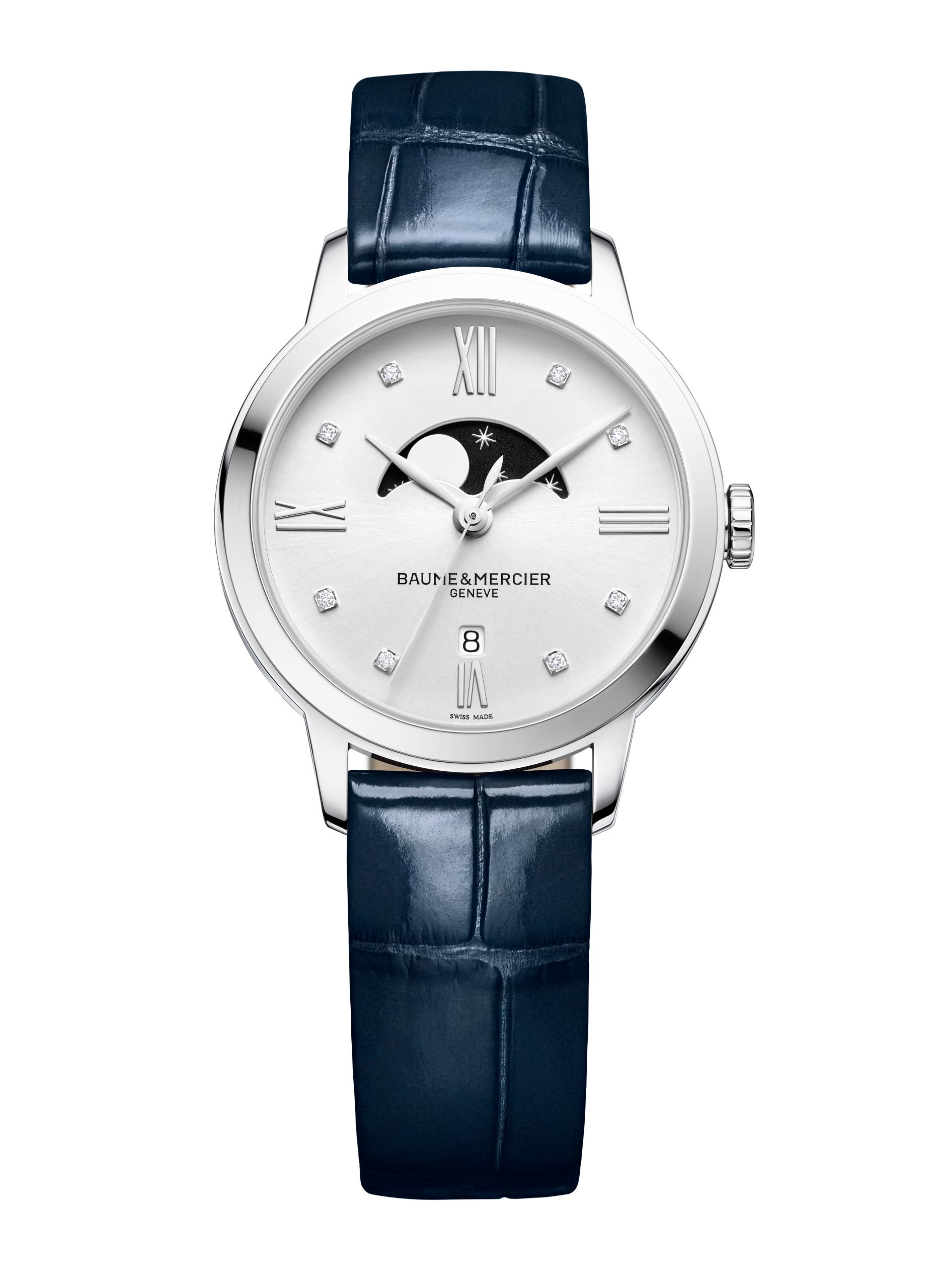 Baume et Mercier - Classima 10329Baume et Mercier - QUARTZ WATCH, MOON PHASE, DIAMOND-SET - 31 MM