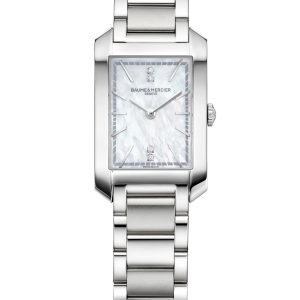 Baume et Mercier – Hampton 10474QUARTZ WATCH, DIAMOND-SET, MOTHER-OF-PEARL – 35 X 22 MM