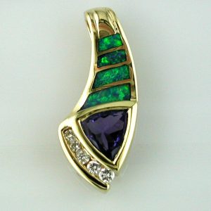 TANZANITE & OPAL PENDANT