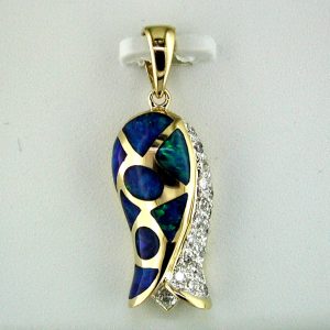 OPAL & DIAMOND PENDANT