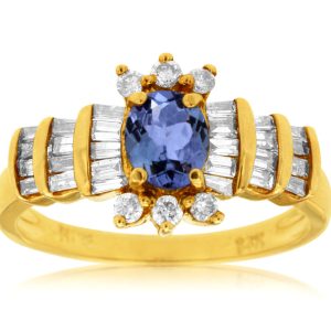 TANZANITE & DIAMOND RING