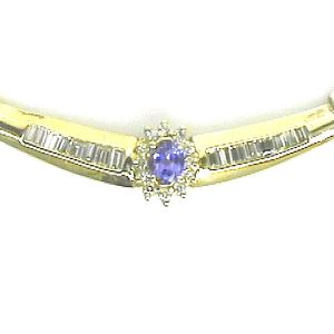 TANZANITE & DIAMOND NECKLACE
