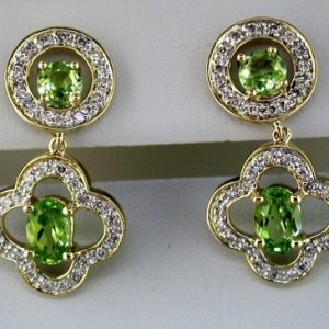 PERIDOT & DIAMOND EARRING